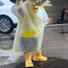 兒童雨衣幼兒園3-6歲 雨衣1到3歲幼兒園全身寶寶雨披三件套寶寶雨 黃色雨衣S碼適合身高70-95 雨衣+雨鞋+雨傘同款三件套 曬單實拍圖