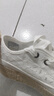 斯凱奇（Skechers）新款透氣帆布鞋女厚底增高板鞋小白鞋休閑鞋漁夫鞋114008 曬單實(shí)拍圖