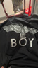 BOY LONDON【金翼鎖鏈】夏季短袖情侶款翅膀燙金潮牌涼感T恤N01918 黑印銀N01918 經(jīng)典升級 M 曬單實(shí)拍圖