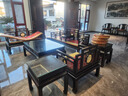 文景軒紅木家具紫光檀（學(xué)名：東非黑黃檀）沙發(fā)高端客廳家具組合蘇作明清式中國風(fēng)新中式實木沙發(fā) 【紫光】（113組合）七件套 組合 曬單實拍圖