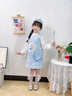 G.DUCKKIDS小黃鴨童裝女童套裝春秋季兒童衣服女寶寶秋裝艾莎公主背心裙套裝 藍色+皇冠魔法棒 130 尺碼7~8歲【120-130cm】cm 曬單實(shí)拍圖