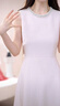 Mandy Zhang法式赫本風(fēng)氣質(zhì)粉色訂婚連衣裙女夏季宴會正式禮服裙子 櫻花黛粉 珍珠鑲鉆 L 曬單實(shí)拍圖