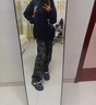 7家優(yōu)品 牛仔褲男士春夏季款美式高街伐木迷彩工裝寬松直筒長褲子男 BLMFS-8220迷彩色 L 曬單實(shí)拍圖