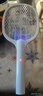 電蚊拍滅蚊拍蒼蠅拍驅蚊神器充電式二合一母嬰臥室家用蚊子拍 強力滅蚊二合一【白色】 曬單實拍圖