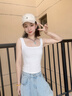 內(nèi)茵帶胸墊背心涼感吊帶女一體式內(nèi)搭遮副乳顯瘦上衣2025夏季新款 曬單實(shí)拍圖