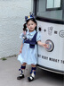 可英 GOWINBABY女童連衣裙2025夏季女孩裙時尚女寶兔子公仔連衣裙兒童洋氣公主裙 藍色 100 （適合身高90cm-100cm） 曬單實拍圖