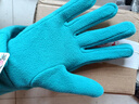 新術(shù)手套男士秋冬季青年情侶手套加厚男女士冬季騎行保暖戶(hù)外抓絨手套 湖藍色 曬單實(shí)拍圖