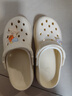 名創(chuàng)優(yōu)品（MINISO）洞洞鞋男女夏季外穿涼鞋防滑厚底踩屎感包頭涼拖鞋 卡其+海洋星星 曬單實拍圖