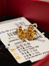 周六福七夕禮物黃金耳釘女足金999花卉耳飾耳針 計(jì)價(jià) 2.2g 曬單實(shí)拍圖
