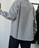 LEMANISM襯衫男潮牌涼感臘腸狗格子襯衫外套長(zhǎng)袖2025春季情侶款寬松襯衣女 黑色 S 曬單實(shí)拍圖