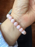 圣藤察收藏級天然水晶手串玉石粉紅蛋白石粉澳寶粉潤手鏈送對象生日禮物 7mm粉潤粉澳寶收藏級 曬單實(shí)拍圖