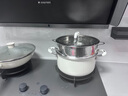 FLOGO德國316不銹鋼陶瓷無涂層蒸煮鍋熬湯鍋家用燉煮燃?xì)庠铍姶艩t通用 26cm【內(nèi)鋼外陶】單層蒸籠 26cm 7L 曬單實拍圖