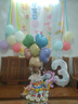 仕彩 白色印花數(shù)字氣球裝飾品兒童生日派對場景布置戶外手持拍照道具3 曬單實拍圖