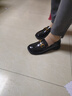 卡帝樂鱷魚（CARTELO）真皮平底樂福鞋女2025年四季鞋單鞋春秋女鞋媽媽鞋漆皮小皮鞋女士 黑色 37 曬單實(shí)拍圖