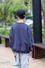G.DUCKKIDS兒童裝男童秋裝衛(wèi)衣春秋款2025新款男孩秋季炸街中大童上衣帥氣潮 藏青（不加絨） 130 cm 曬單實拍圖