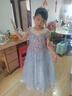 女童公主風(fēng)秋冬輕奢高級感套裝小學(xué)生合唱古箏鋼琴演出晚禮服裙子 1591藍色短袖長(cháng)款 150 曬單實(shí)拍圖