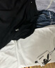 花花公子【兩件裝】短袖T恤男士寬松上衣半截袖體恤夏季新款純棉圓領衣服 T209白色+黑色 【高品質純棉】 XL  125-145斤 曬單實拍圖