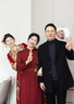紫魅俏2025年新款婚禮媽媽裝連衣裙婚宴裝禮服女喜婆婆端莊氣質(zhì)改良旗袍 酒紅色【短袖】 XL (建議110-120斤) 曬單實拍圖
