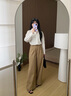茵曼幸運(yùn)如意通勤府綢襯衫2025秋季女裝新款法式簡(jiǎn)約寬松長(zhǎng)袖襯衣 珍珠白 （領(lǐng)口有紐扣） M 曬單實(shí)拍圖