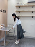 茵曼通勤府綢襯衫2025秋女裝新款法式簡(jiǎn)約寬松長(zhǎng)袖襯衣 珍珠白 M 曬單實(shí)拍圖
