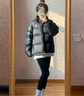 駱駝火山羽絨服2.0王俊凱同款王者凱甲2.0男加厚面包服城市輕戶外 暗夜黑/暗夜黑，男女同款 7066E M 曬單實拍圖