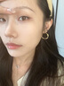 在野麻花金色耳圈耳環(huán)女法式高級感氣質(zhì)小眾設計感冷淡風(fēng)簡(jiǎn)約圓圈耳飾 麻花金色耳圈耳環(huán)925銀針 曬單實(shí)拍圖