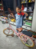 鳳凰折疊兒童自行車青少年男女孩6-8-10-12歲小學(xué)生中大童單車腳踏車 公主粉米胎學(xué)生車折疊一體輪 20英寸（適合135-155cm） 曬單實拍圖