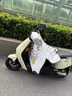 貝初眾電動車擋風(fēng)被冬季加絨加厚親子款電動車摩托車帶娃保暖防水防雨 【親子開叉款】5層加厚-雪人米白 車型通用可放座椅全包款 曬單實拍圖