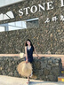 桂岐掛脖連衣裙夏季2025年新款吊帶碎花裙法式氣質(zhì)修身顯瘦露背長裙子 藏青色 M （建議95-105斤） 曬單實(shí)拍圖