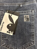 花花公子（PLAYBOY）牛仔褲男秋冬款新款潮流時(shí)尚加絨保暖修身小腳褲男百搭長(cháng)褲子男士 藍灰色【四季】 常規 30 曬單實(shí)拍圖