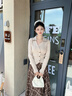 香影美拉德咖色格紋半身裙女2025秋裝新款獨(dú)特別致不規(guī)則高腰裙子 咖色 S 155/60A/85-95斤 曬單實(shí)拍圖