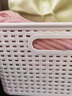 名創(chuàng)優(yōu)品（MINISO）格紋仿藤編收納筐 桌面收納盒宿舍辦公雜物收納籃 大號(hào)2個(gè)裝 曬單實(shí)拍圖