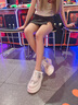 妙麗（Millies）品牌透氣小白鞋女網(wǎng)面鏤空運(yùn)動(dòng)休閑女鞋2025夏季新款松糕厚底板鞋 銀灰色 36 曬單實(shí)拍圖