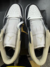 耐克（NIKE）Jordan官方耐克喬丹AJ1板鞋男子運(yùn)動(dòng)鞋秋季低幫緩震輕便553558 153山峰白/灰黑/藤黃 41 曬單實(shí)拍圖