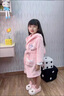 G.DUCKKIDS童裝兒童睡袍女童法蘭絨秋冬季保暖睡衣中大童長款女孩珊瑚絨浴袍 粉色 150 L碼/M碼建議身高135-150cm 曬單實拍圖