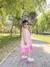 巴帝巴帝女童裙子兒童連衣裙中小童裝夏季薄款無(wú)袖公主裙夏裝新款衣服 小花朵粉 110 曬單實(shí)拍圖