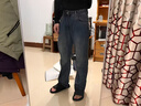 Bmuvlss高端品牌男裝明寬松哈倫牛仔褲男士2025春季百搭闊腿男褲子男 藍(lán)色 33 曬單實(shí)拍圖