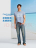 Levi's李維斯冰酷系列25春夏新款男士涼感防曬505直筒藍色牛仔褲 淺藍色 38 (32) 曬單實(shí)拍圖