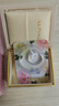 XUPING旭平首飾S合金日常圓餅耳釘女生通勤百搭飾品 淺藍(lán)色 曬單實(shí)拍圖