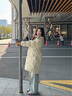 鴨鴨羽絨服女中長(zhǎng)款2025年冬季新款時(shí)尚休閑加厚連帽韓版撞色百搭外套 粉色 M (建議100-120斤) 曬單實(shí)拍圖