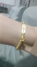 金悅名黃金五帝幣秤砣盤纏手鏈女 新款999足金碎金子編織手串本命年禮物 五帝幣盤纏秤砣手鏈 約7.2g 曬單實拍圖