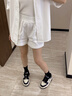 大叔家羊皮厚底真皮小白鞋女2025夏季新款透氣休閑熊貓鞋運動低幫板鞋 黑色單里-高端牛皮版 37 曬單實拍圖