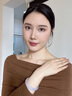 中國黃金China Gold天然玉手鐲女玉髓手鐲玉鐲子首飾生日禮物送女友媽媽老婆結婚紀念 圈口58-60【適合體重115-125斤】 曬單實(shí)拍圖