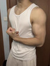 衣然呈品背心男夏季薄款粗螺紋坎肩修身顯肌肉無(wú)袖T恤美式健身運動(dòng)汗衫男 白色 XL 【建議115-140斤】 曬單實(shí)拍圖