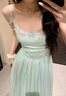 沐霓 露背連衣裙 女2025夏季法式吊帶度假風(fēng)性感沙灘裙多巴胺收腰長(zhǎng)裙 海邊出片連衣裙 M 曬單實(shí)拍圖