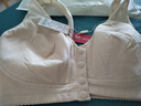 頂瓜瓜頂呱呱文胸女中老年無(wú)鋼圈印花大碼前扣背心式媽媽內衣彩棉米 95B 曬單實(shí)拍圖