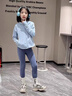 moonkids童裝女童連帽外套2025春秋新款長(cháng)袖兒童運動(dòng)軟殼衛衣開(kāi)衫短上衣 10188藍色運動(dòng)衣 150 cm 曬單實(shí)拍圖