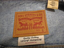 Levi's李維斯女士法式元?dú)鈺r(shí)尚潮流休閑簡(jiǎn)約圓領(lǐng)短款藍(lán)色牛仔外套 淺藍(lán)色 S 曬單實(shí)拍圖