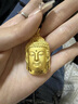 福瑞雅古法黃金佛頭吊墜9999足金包銀大日如來(lái)佛保平安編繩掛墜節日送禮 佛頭吊墜-黑繩 包金2.2克-總重約14克 曬單實(shí)拍圖