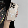 班羅爾 蘋果16promax手機殼iPhone16Pro保護套磨砂透明背板金屬邊框海馬扣磁吸全包防摔簡約輕奢男女款 黑色【海馬扣*全包防摔】 iPhone 16 Pro Max 曬單實拍圖